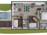 Plano 3D Casa Condo Del Rio Liberia